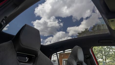 The panoramic glass roof