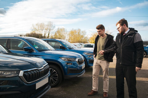 Gloucester Skoda 'Sales Exec & Customer' Lifestyle Photos Outside 11